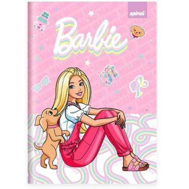 Imagem de Caderno 1/4 Capa Dura Costurado 80 Folhas Barbie Mattel Spiral - Pt 1