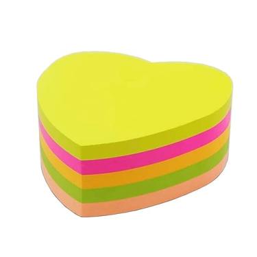 Imagem de Bloco Adesivo 300Folhas anotações Stick Note Papel bloquinho de notas Post Coração (Coração 300 folhas)