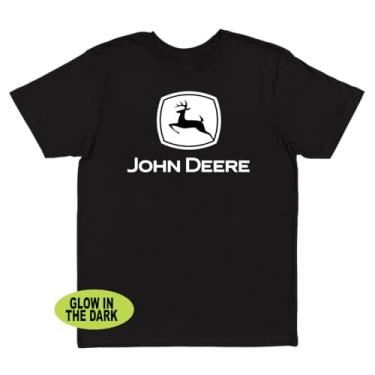 Imagem de John Deere Camiseta de manga curta com brilho no escuro Tm, Preto, XG
