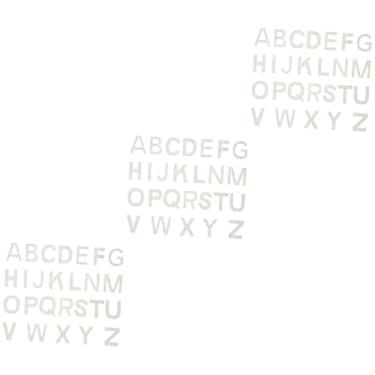 Imagem de Tofficu 3 Partidas Adesivos Strass Decoração Cristal Ferro Em Letras Pérolas Adesivos Letras Remendos Em Forma Alfabeto Costura Branco Pano Broca Camisa Tecido Caseiro