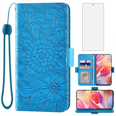Imagem de Capa carteira compatível com Xiaomi Redmi Note 10/10S 4G e protetor de tela de vidro temperado suporte suporte magnético acessórios celulares capa de telefone para Redme Note10 S Note10S feminino