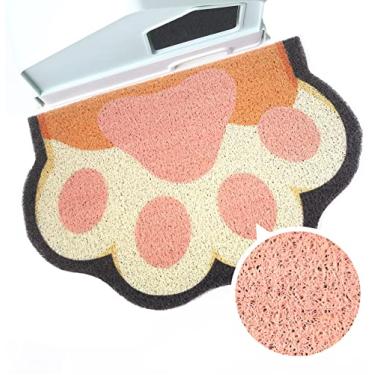 Imagem de Rarenut Tapete de areia fofo para gatos 61 x 40 cm, tapete para caixa de areia, tapete de armadilha de areia, macio para patas de gatinho, fácil de limpar, antiderrapante, acessórios para animais de