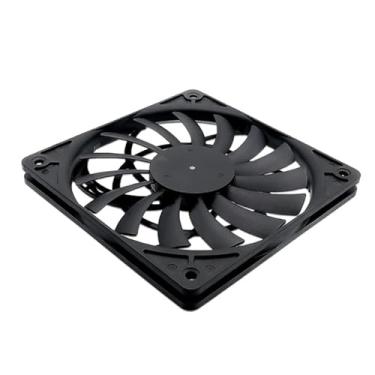 Imagem de Ventoinha de refrigeração silenciosa 120 mm 12 cm PWM fina 12 mm, nova 120 x 120 x 12 mm CC 12 V 0,20 A 1400 RPM PC para computador chassi Cooler silencioso