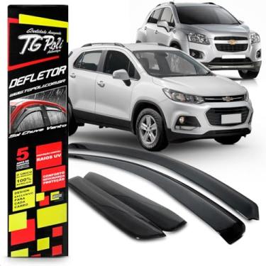 Imagem de Calha Chuva Defletor Inteiriça Slim Tracker 4 Portas 2013 2014 2015 2016 2017 2018 2019 Fumê