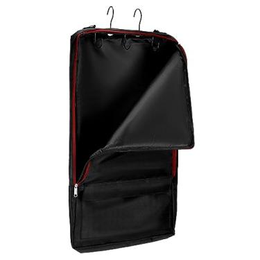 Imagem de QWORK Bolsa de freio com ganchos, bolsa para arreios para cavalos, bolsa de transporte com aderência de cavalo, com suporte de 3 garras, preta