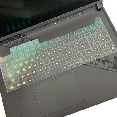 Imagem de Capa de teclado ultrafina para laptop gamer ASUS ROG Strix Scar 18/ROG Strix G18 de 18 polegadas 2024 2023, ROG Strix Scar 18 G834 G834JY e ROG Strix G18 G814 G814JI G814JZ G814JU/JV/JV/JV YG814