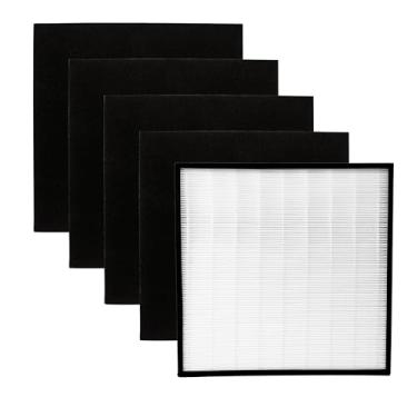Imagem de Nispira True HEPA Plus 4 Conjunto de substituição de pré-filtro de carbono ativado para purificador de ar | Compatível com Whirlpool Whispure WPPRO2000 1183050K 8171510K Extra Grande | Remove odor de fumaça, pólen | 1 conjunto