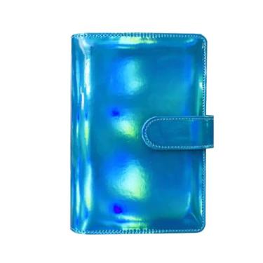 Imagem de Joucien Caderno A6 Colorido Laser Macaron Folha Solta Caderno Tendência Criativa - Azul Céu (Capa Única)