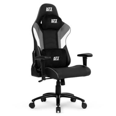 Imagem de Cadeira Gamer DT3 Elise, ergonomica e confortável com revestimento DT3 PU MaxPro™, espuma injetada, estrutura em aço reforçado, braços 1D+, suporta até 130kg e altura máx. de 1,80m (Light Grey)