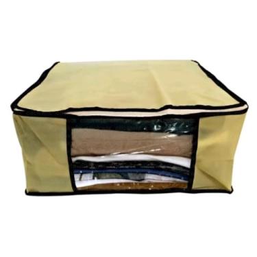 Imagem de Organizador de Gavetas Guarda-Roupa TNT Colmeia Suspenso (Bege, Caixa 45x45)