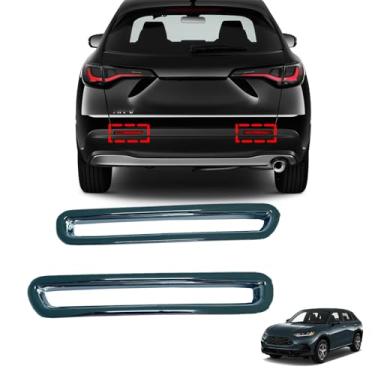 Imagem de SJBNKJYXGSLULU Capa de farol de neblina ABS preta para para-choque traseiro, capa de farol de neblina traseira para Honda HR-V HRV 2023 2024 2025 acessórios (prateado)
