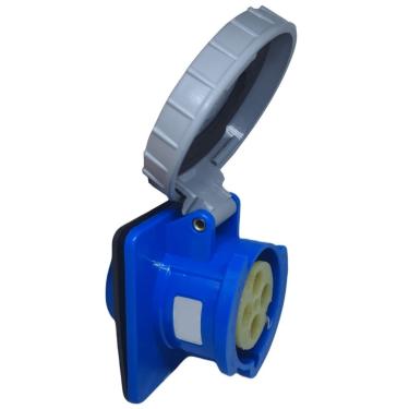 Imagem de Tomada Industrial Embutir 125A 3P+N+T 200/250V IP67 9H Azul S5649W – Steck