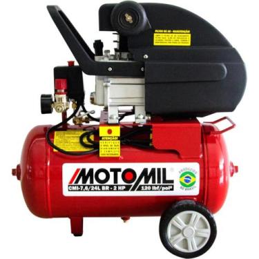 Imagem de Compressor De Ar Motomil, 2 Hp,  24 Litros, Monofásico