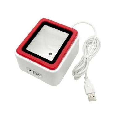 Imagem de C3Tech Leitor de codigo de barras USB LB-D100WH 1D, 2D, QR code, sensor Cmos, Le Danfe, tela digital, imagem inversa