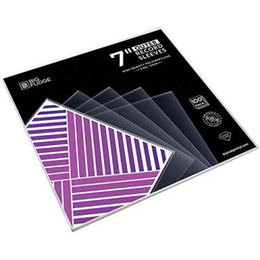 Imagem de Fudge 100x Vinyl Record Outer Sleeves 7 inch | Durable & Wrinkle-Free | Crystal Clear & Made from High-Density Polypropylene | Best Vinyl Covers for LPs & Singles | 3 mil Thick, 7.42" x 7.42