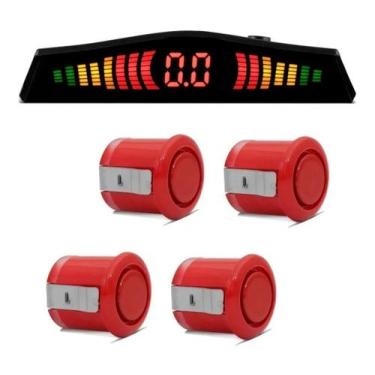 Imagem de Sensor de Ré Estacionamento 4 Pontos Display Colorido 18mm Kit Para Ca