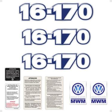 Imagem de Kit Adesivos Caminhão VW 16-170 Emblemas Resinados Generico - SPORTINO