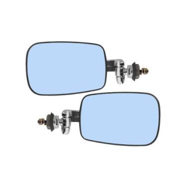 Imagem de Espelho Retrovisor Fusca Mexicano Braço Curto Convexo Azul - Rosso & V