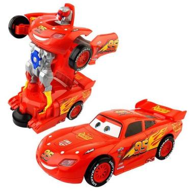 Imagem de Carrinho Relâmpago Mcqueen Transforma Robô Brinquedo Carros - ToySmart