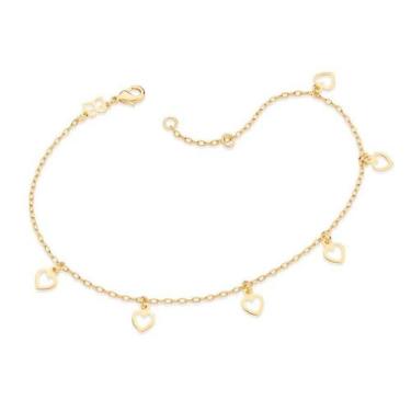 Imagem de Tornozeleira banhado ouro 3x 24k 18k e 22k feminina pulseira de pé rom