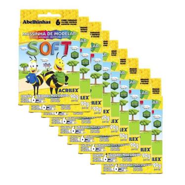 Imagem de Massinha De Modelar Criativa 60 Rolos Coloridos - 10 Caixas - Acrilex