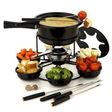 Imagem de Panela de Fondue Conjunto Giratório Carrossel Viena 16 peças Preto Fun