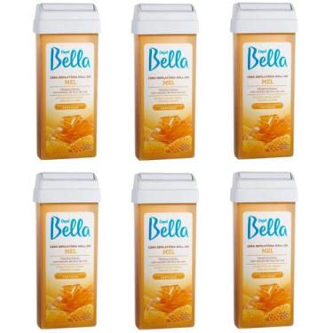 Imagem de Kit 6 Unidades Refil Cera Quente Depilatória Roll-On Mel Depil Bella 1