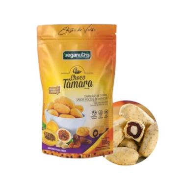 Imagem de BOMBOM VEGANO DE TÂMARA SABOR MOUSSE DE MARACUJÁ E CHOCOLATE BRANCO AO LEITE DE COCO CHOCOTÂMARA VEGANUTRIS 100G