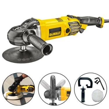 Imagem de Politriz Lixadeira Dewalt 7 E 9 Pol 1250w Profissional Rotativa Polime