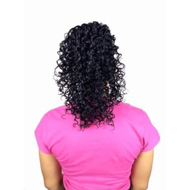 Imagem de Rabo De Cavalo Afro Cacheado Preto 1 30 Cm Fibra Futura - C e c shop, 