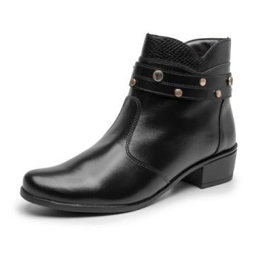 Imagem de Bota Casual Feminina Ziper Solado Borracha Gel Antiderrapante Palmilha