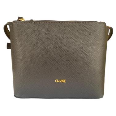 Imagem de Bolsa Classe Couro Legítimo Croosbody 2633-2 9L Chumbo 75