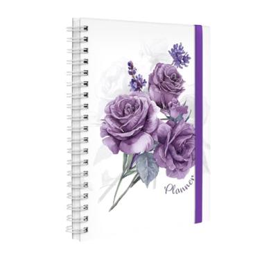Imagem de Agenda Planner Permanente Floriografia Rosas Lavanda Branco