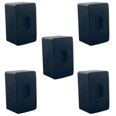 Imagem de Kit 5 Conjunto Tomada 10a 3 Pinos Sistema X Caixa Sobrepor - FAME