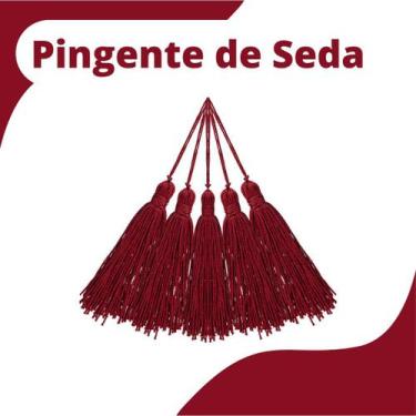 Imagem de Pingente De Seda Tassel - Franja - Vinho Claro - Com 50 Unidades - Nyb