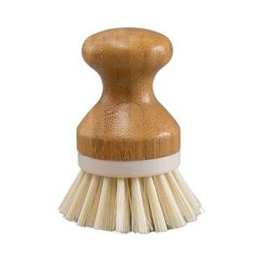 Imagem de Escova de limpeza redonda com pega de bambu - oikos off white
