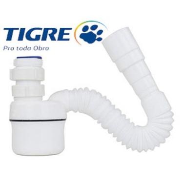 Imagem de Sifão Sanfonado Universal Tigre Ajustável Copo Flexível P/ Ralo, Pia, 