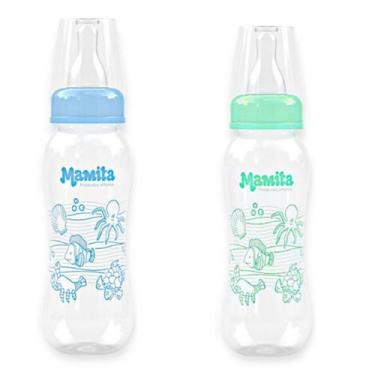Imagem de Kit de mamadeira decorada 240 ml bico anatomico de silicone - Mamita, 