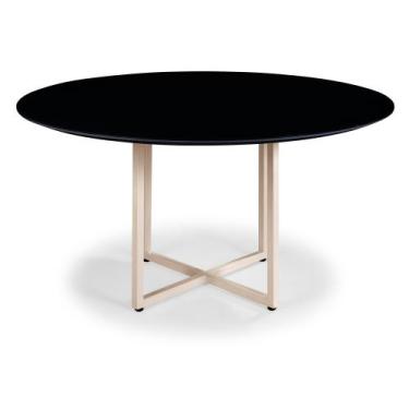 Imagem de Mesa Jantar Limeira Aço Carbono Dourado - Drop mobiliário