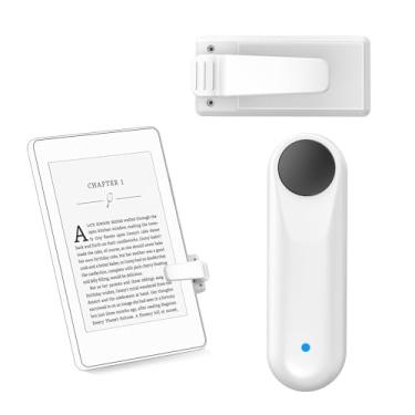 Imagem de Inncarvs Virador de página com controle remoto RF para kindle paperwhite, controle remoto de selfie, para iPad, iPhone, tablets Android, e-book, leitura de romances, branco + preto