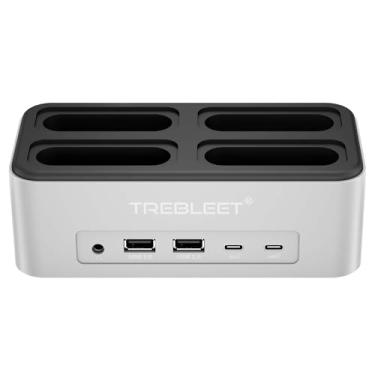 Imagem de TREBLEET Estação de fluxo de trabalho Thunderbolt 3, leitor de cartão profissional HUB edição DIY, estação de ancoragem modular de 4 compartimentos, USB3.2 Gen1 10Gbps