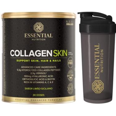 Imagem de Collagen Skin - Essential Nutrition - 30 doses - Limão Siciliano + Coqueteleira (colágeno hidrolisado hair skin nails)