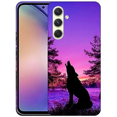 Imagem de SM Cases Capa Samsung Galaxy A54 5G - Wolf 3D Design Capa de plástico rígido traseira para Samsung Galaxy A54 5G.