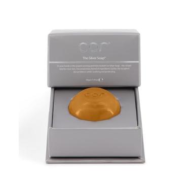 Imagem de Cor Sabonete prateado - 30 ml | Barra de limpeza facial masculina multitarefas com prata coloidal | Ideal para viagens, academia, casa | Adequado para peles propensas a acne