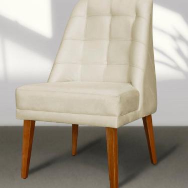 Imagem de Kit 02 Cadeiras de Jantar Paris Suede Bege