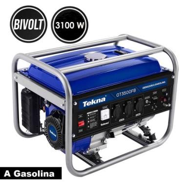 Imagem de Gerador de energia a gasolina partida manual gt3500fb - TEKNA, BIVOLT,