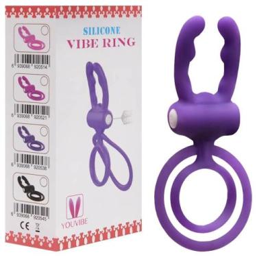 Imagem de Anel Peniano Argola Testicular Vibrador Vipmix, ROXO