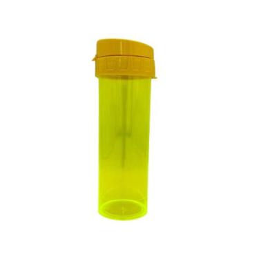 Imagem de 2 Garrafas Acrilicas 475ml tampa colorida - Nla PLastic, Amarelo