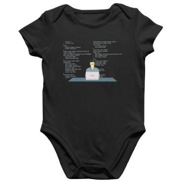 Imagem de Body Bebê Algodão Desenvolvedor Front-end CSS - Foca na Moda, Preto, G