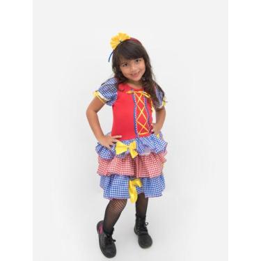 Imagem de Vestido Caipira Junino Infantil Menina 012 - coloribaby, 6 anos